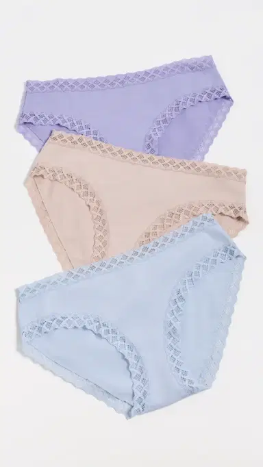 Natori Bliss Brief 3 Pack Violet Tulip/Lt Mocha/Blue Mst L | Thumbnail 2