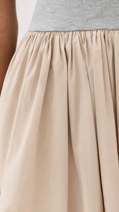 LE BOP Piper Combo Dress Heather Grey/Khaki | Thumbnail 6