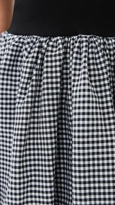 LE BOP Piper Combo Dress Black/Gingham | Thumbnail 6 LE BOP Piper Combo Dress Black/Gingham | Thumbnail 6
