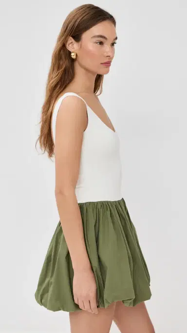 LE BOP Piper Combo Dress /Olive | Thumbnail 4 LE BOP Piper Combo Dress /Olive | Thumbnail 4