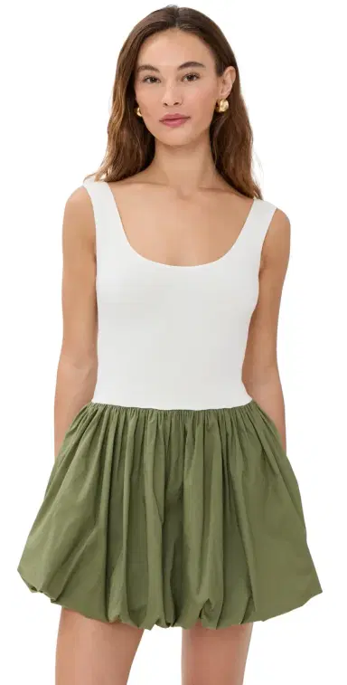 LE BOP Piper Combo Dress /Olive | Thumbnail 1 LE BOP Piper Combo Dress /Olive | Thumbnail 1
