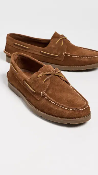 Sperry Authentic Original 2 Eye Ripple Boat Shoes Dark Brown | Thumbnail 4
