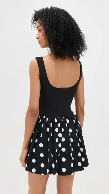 LE BOP Piper Combo Dress Black/Polka Dot | Thumbnail 3