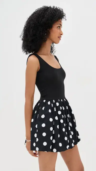 LE BOP Piper Combo Dress Black/Polka Dot | Thumbnail 4