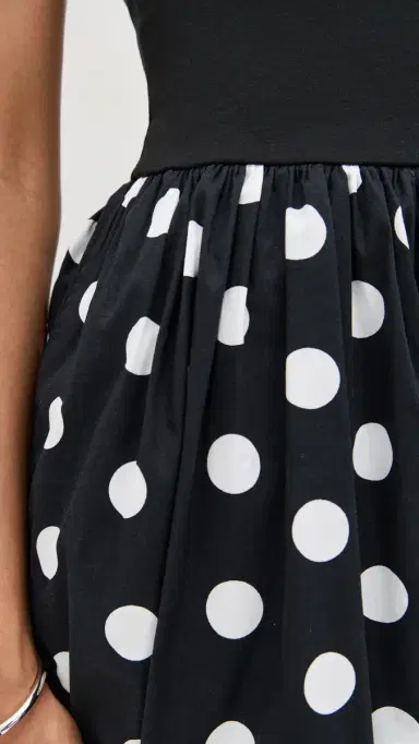 LE BOP Piper Combo Dress Black/Polka Dot | Thumbnail 6