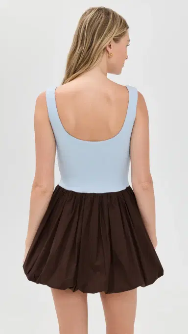 LE BOP Piper Combo Dress ky/Chocolate | Thumbnail 3 LE BOP Piper Combo Dress ky/Chocolate | Thumbnail 3