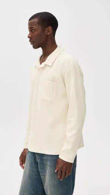 Rhythm Vintage Terry Long Sleeve Shirt Natural | Thumbnail 4