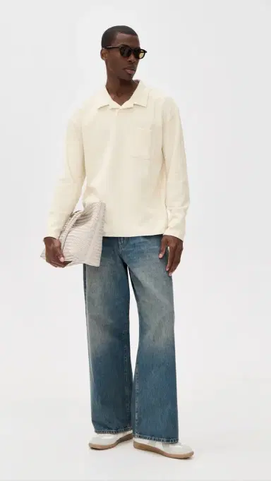 Rhythm Vintage Terry Long Sleeve Shirt Natural | Thumbnail 5