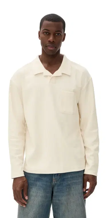 Rhythm Vintage Terry Long Sleeve Shirt Natural | Thumbnail 1