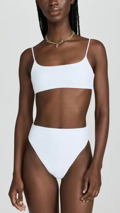 JADE Swim Muse Scoop Bikini Top White | Thumbnail 2