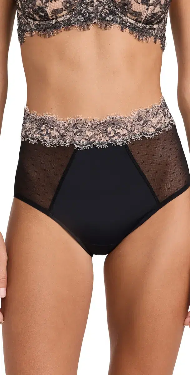 Entice High Waisted Briefs Black