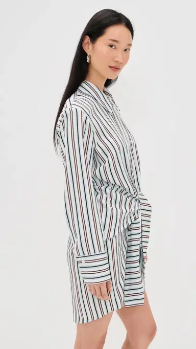 A.L.C. A. L.C. Mia Shirt Dress Ice Mint/Ganache | Thumbnail 4