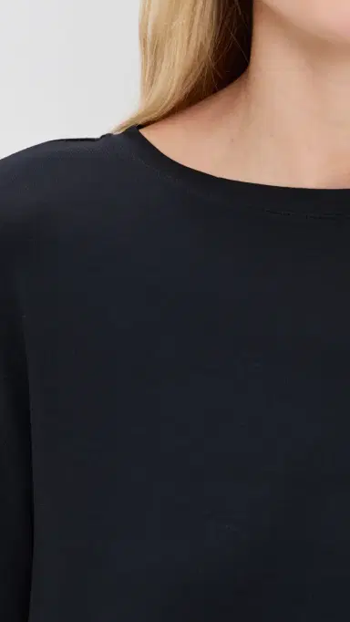 Eberjey Gisele eparates Long Sleeve Top Black | Thumbnail 6