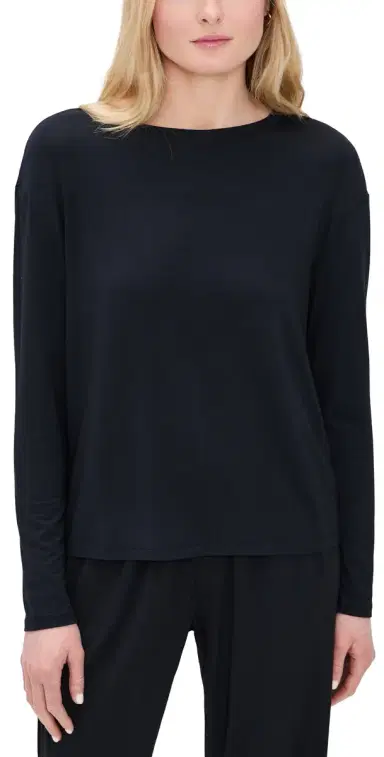 Eberjey Gisele eparates Long Sleeve Top Black | Thumbnail 1