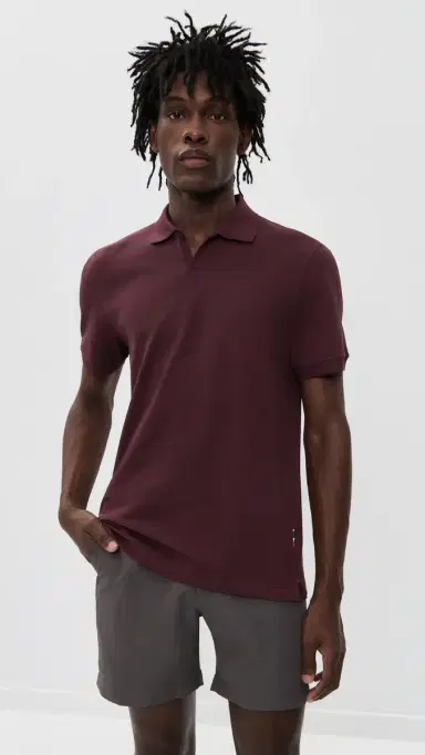 Orlebar Brown Bruno Short Sleeve Pique Polo Damson L | Thumbnail 2