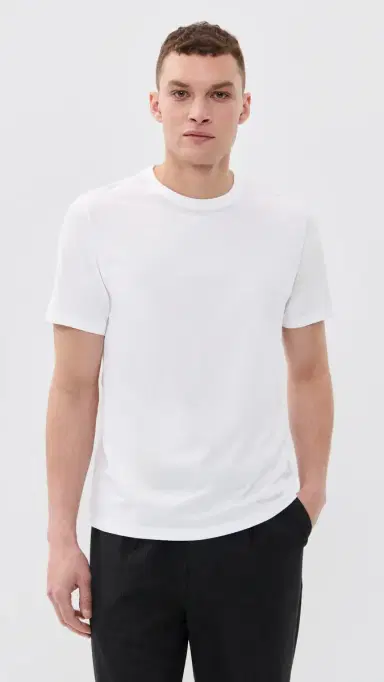 Theory Precise Tee Rib Cotton White S | Thumbnail 2