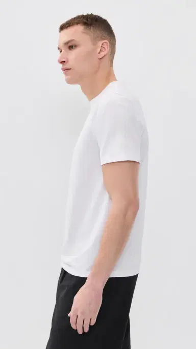 Theory Precise Tee Rib Cotton White S | Thumbnail 4