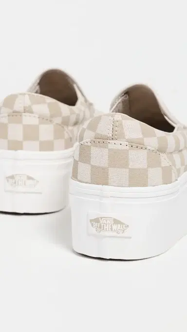 Vans Classic Slip-On Stackform Sneakers Check Mushroom/Marshmallow | Thumbnail 4 Vans Classic Slip-On Stackform Sneakers Check Mushroom/Marshmallow | Thumbnail 4