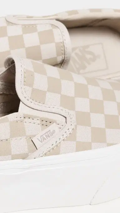 Vans Classic Slip-On Stackform Sneakers Check Mushroom/Marshmallow | Thumbnail 6 Vans Classic Slip-On Stackform Sneakers Check Mushroom/Marshmallow | Thumbnail 6
