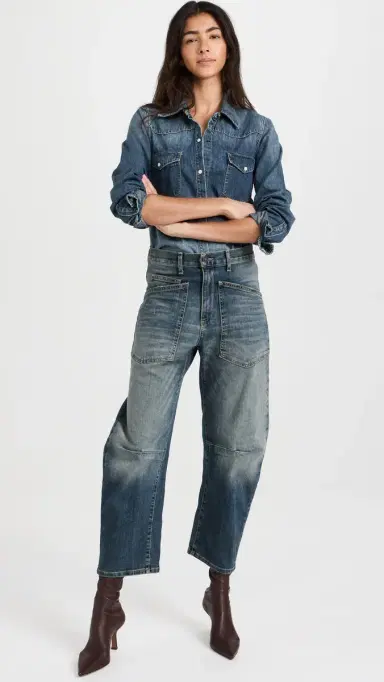 Nili Lotan Travis Denim Shirt Classic Wash | Thumbnail 5 Nili Lotan Travis Denim Shirt Classic Wash | Thumbnail 5