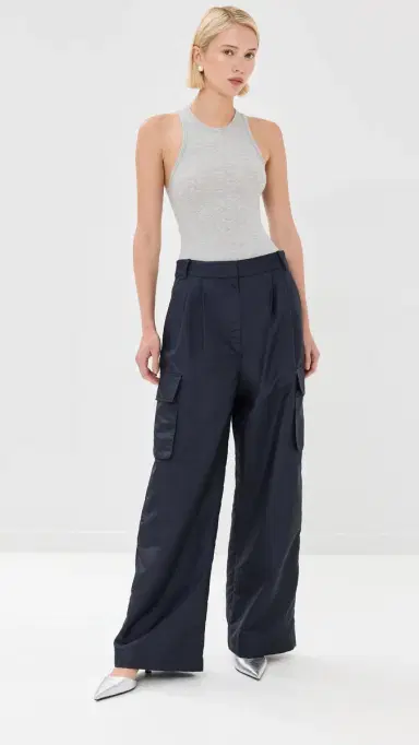 Tibi Circular Fine Rib T Tank Heather Grey XS | Thumbnail 5 Tibi Circular Fine Rib T Tank Heather Grey XS | Thumbnail 5