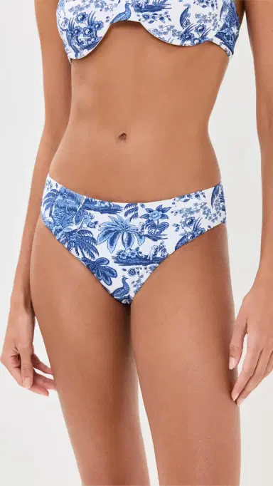 Staud Corsage Bikini Bottoms Blue Toile S | Thumbnail 2 Staud Corsage Bikini Bottoms Blue Toile S | Thumbnail 2