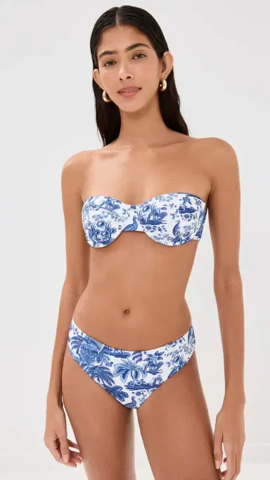 Staud Corsage Bikini Bottoms Blue Toile S | Thumbnail 4 Staud Corsage Bikini Bottoms Blue Toile S | Thumbnail 4