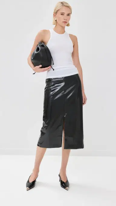 Tibi Circular Fine Rib T Tank White M | Thumbnail 5 Tibi Circular Fine Rib T Tank White M | Thumbnail 5