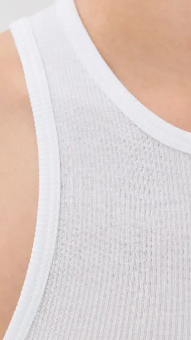 Tibi Circular Fine Rib T Tank White M | Thumbnail 6 Tibi Circular Fine Rib T Tank White M | Thumbnail 6