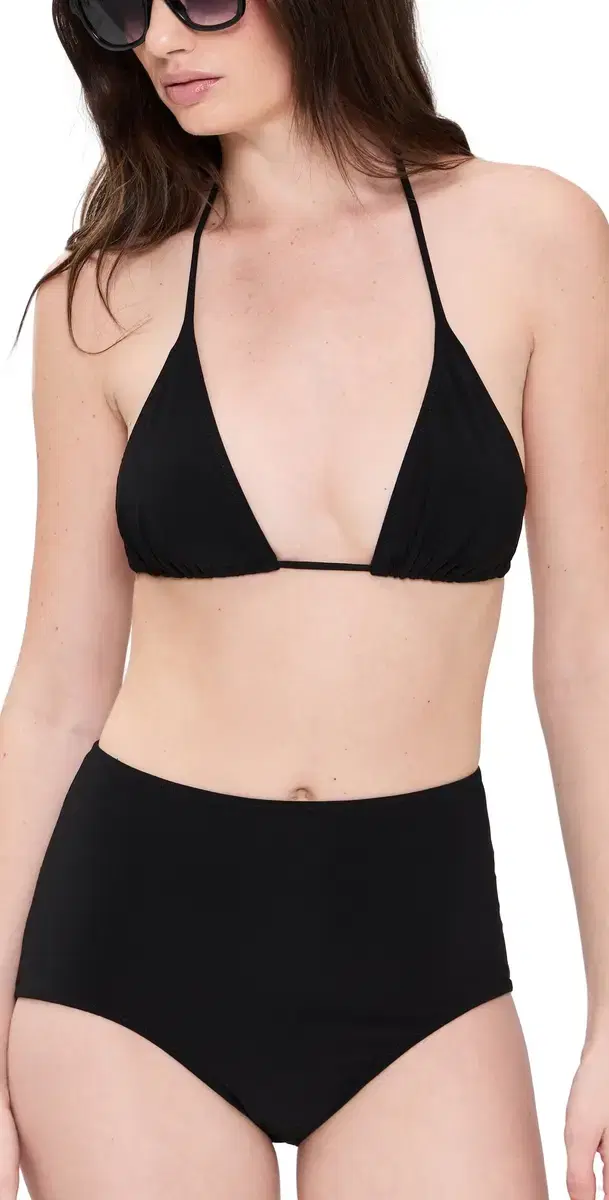 String Bikini Bra Black