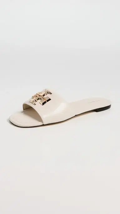 Tory Burch Eleanor Slides Light Cream / Gold 9 | Thumbnail 2