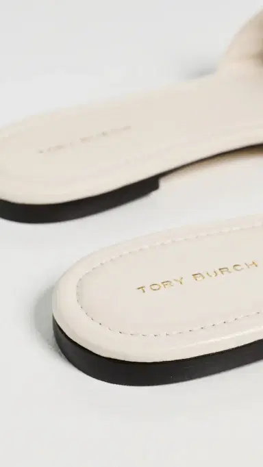Tory Burch Eleanor Slides Light Cream / Gold 9 | Thumbnail 4