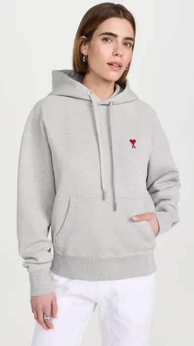 AMI De Coeur Unisex Hoodie Heather Ash Grey | Thumbnail 3
