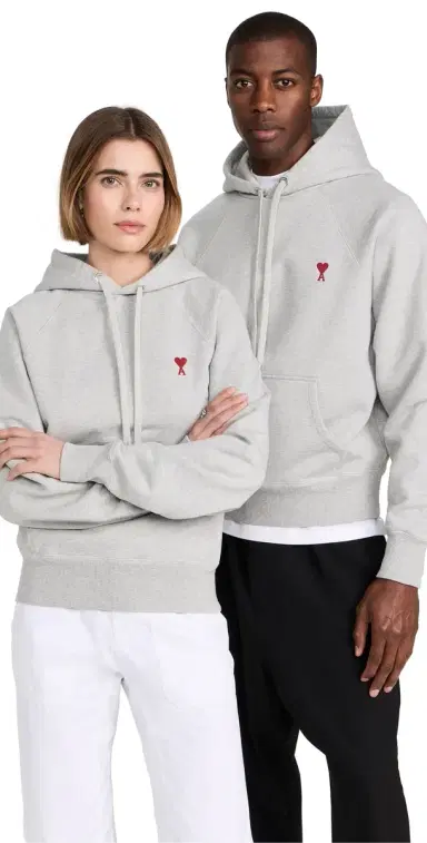 AMI De Coeur Unisex Hoodie Heather Ash Grey | Thumbnail 1