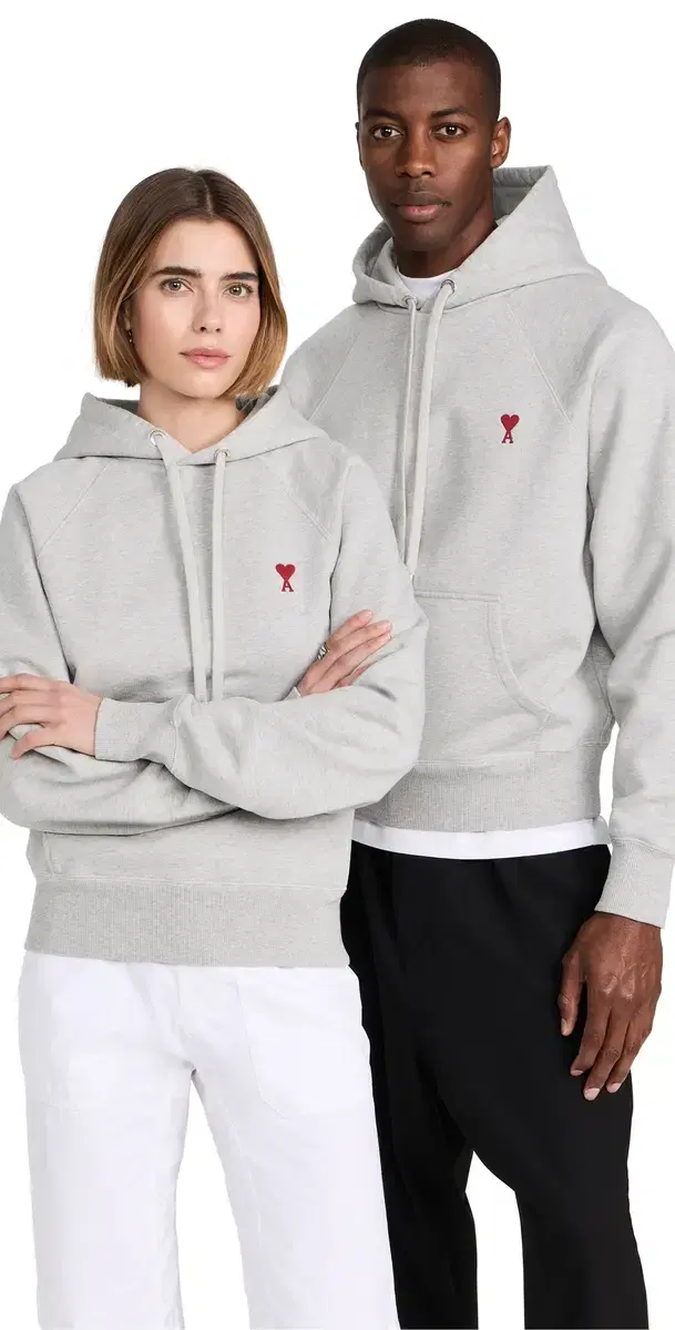 AMI De Coeur Unisex Hoodie Heather Ash Grey