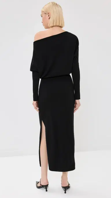 Simkhai Janese Off Shoulder Midi Dress Black | Thumbnail 3