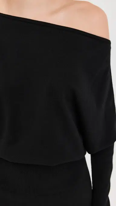 Simkhai Janese Off Shoulder Midi Dress Black | Thumbnail 6