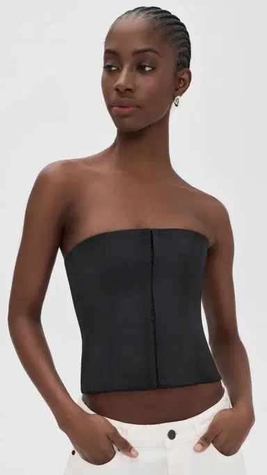 Guizio Satin Corset Black | Thumbnail 2