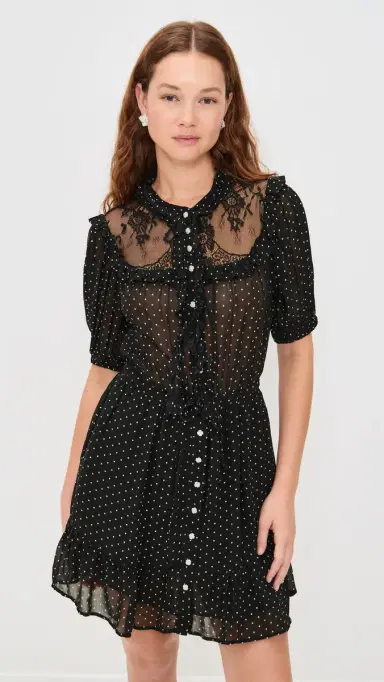 Sea elody Polka Dot Dress Black | Thumbnail 2 Sea elody Polka Dot Dress Black | Thumbnail 2