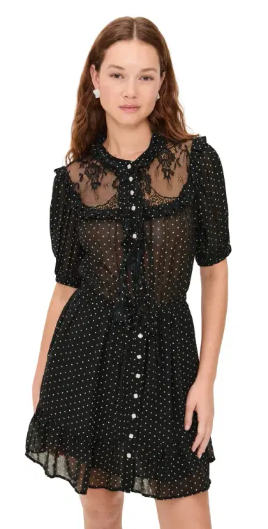 Sea elody Polka Dot Dress Black | Thumbnail 1 Sea elody Polka Dot Dress Black | Thumbnail 1