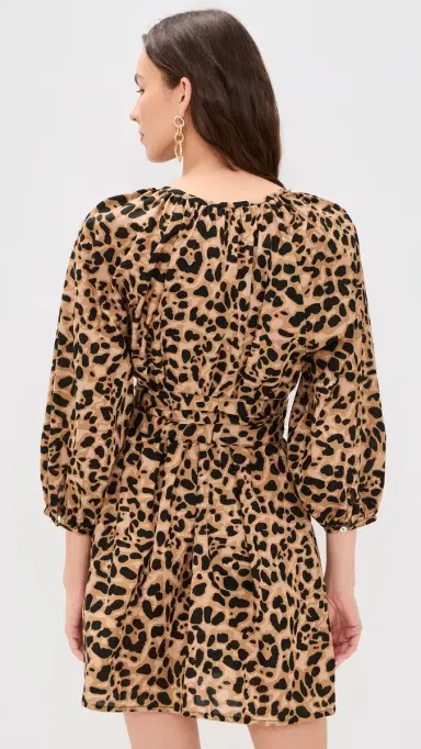 Natalie Martin Collection Alex Short Dress Leopard Cotton | Thumbnail 3 Natalie Martin Collection Alex Short Dress Leopard Cotton | Thumbnail 3