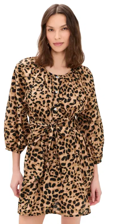 Natalie Martin Collection Alex Short Dress Leopard Cotton | Thumbnail 1 Natalie Martin Collection Alex Short Dress Leopard Cotton | Thumbnail 1