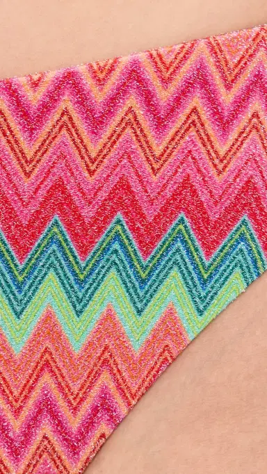 Beach Riot Amarie Bikini Bottoms trawberry Ice Chevron | Thumbnail 5