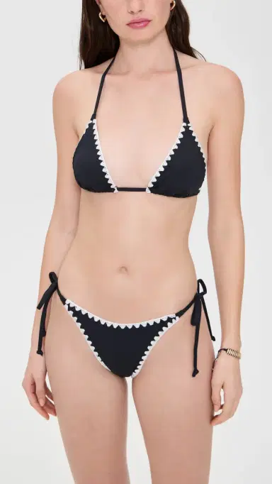LSPACE Zahra Bikini Top Black/Cream | Thumbnail 5
