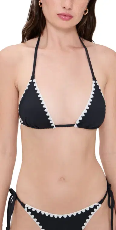 LSPACE Zahra Bikini Top Black/Cream | Thumbnail 1