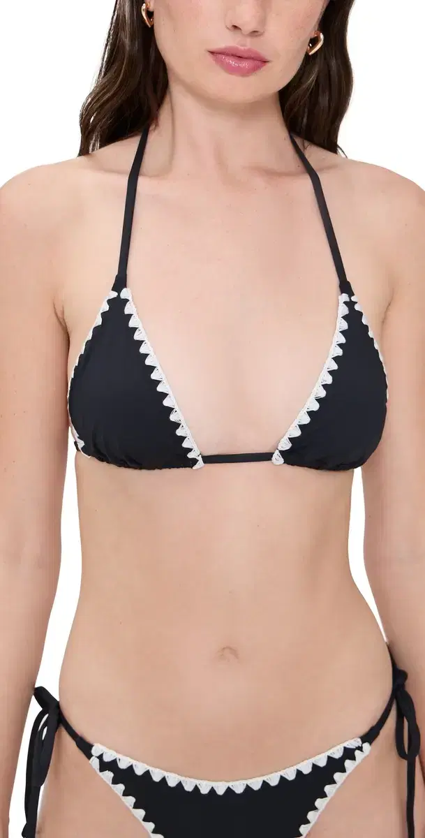 Zahra Bikini Top Black/Cream