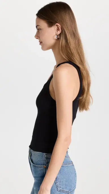 RE/DONE Cropped ribbed tank Black | Thumbnail 4
