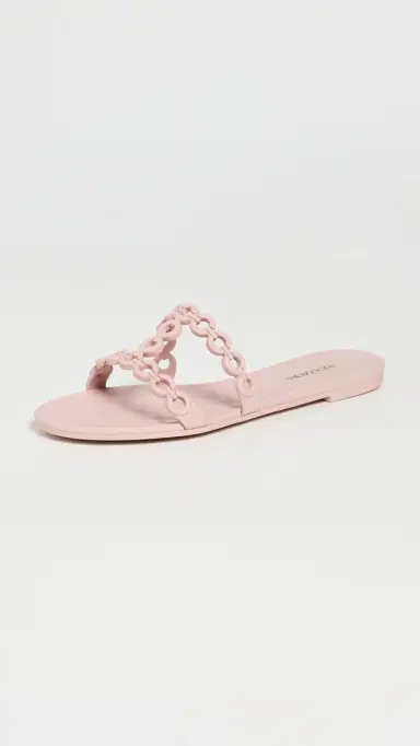 Aquazzura Infinity Chain Jelly Sandal Flats Mademoiselle Pink | Thumbnail 2