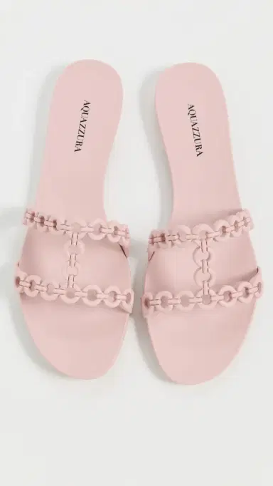 Aquazzura Infinity Chain Jelly Sandal Flats Mademoiselle Pink | Thumbnail 4