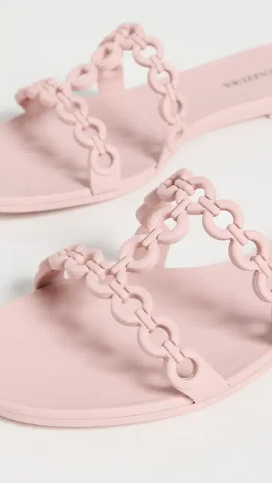 Aquazzura Infinity Chain Jelly Sandal Flats Mademoiselle Pink | Thumbnail 6
